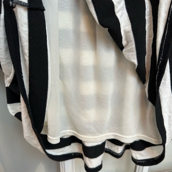 Alice and Olivia by Stacey Bendet Black White Striped Dress Size Medium - Picture 7 of 12